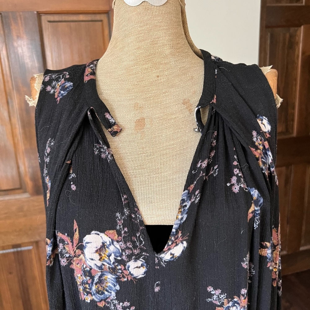 Free People Tunic - Black Floral - XS - Picture 2 of 6